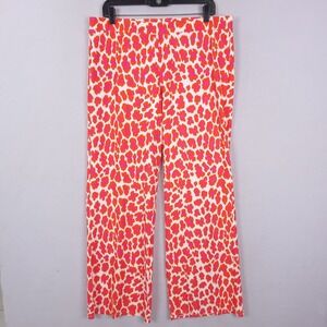 Jude Connally Pants Palazzo XL Leopard Gypsy Wide Leg Boho Peasant Funky 36x30